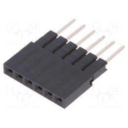 10 pcs : DS1023-05-1*6B81 - Socket, pin strips, female, PIN: 6, straight, 2.54mm, THT, 1x6, 3A