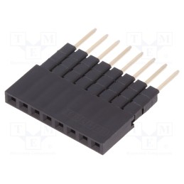 10 pcs : DS1023-05-1*8B8-A16.0/B6.8 - Socket, pin strips, female, PIN: 8, straight, 2.54mm, THT, 1x8, L16mm