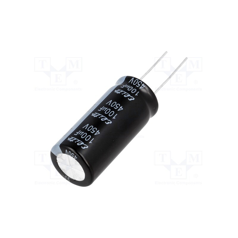 10 pcs : PF2W101MNN1840 - Capacitor: electrolytic, THT, 100uF, 450VDC, Ø18x40mm, Pitch: 7.5mm