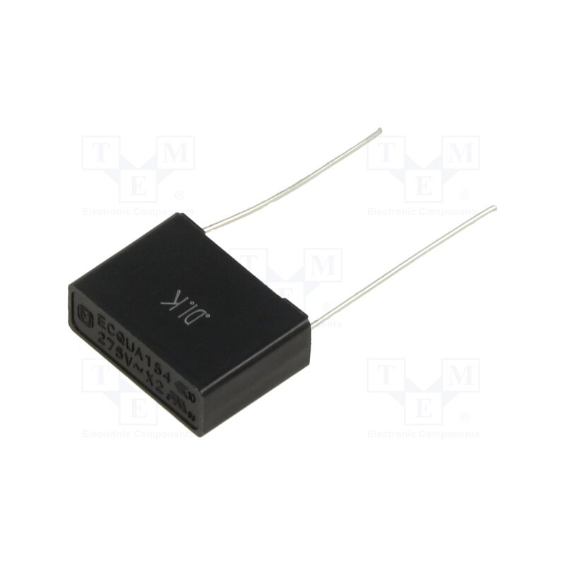 10 pcs : ECQUAAF154K - Capacitor: polypropylene, ECQUA, 0.15uF, 17.5x13x6mm, THT, ±10%
