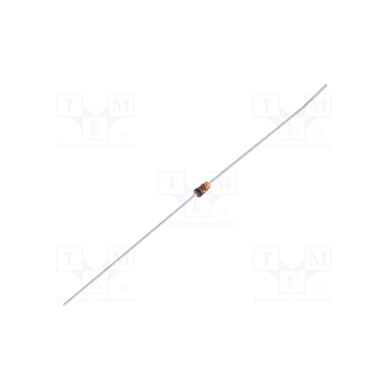 10 pcs : BAS45A,133 - Diode: switching, THT, 125V, 250mA, , Ifsm: 4A, DO34, 1.5us