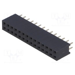 10 pcs : DS1023-2*14S21 - Socket, pin strips, female, PIN: 28, straight, 2.54mm, THT, 2x14