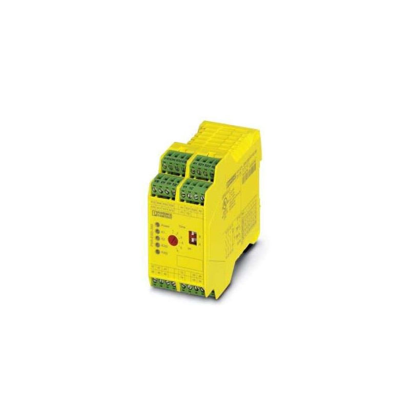 1 pcs - Phoenix Contact Dual-Channel Safety Relay, 24V, 5 Safety Contacts