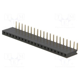 10 pcs : DS1024-1*20R2 - Socket, pin strips, female, PIN: 20, angled 90°, 2.54mm, THT, 1x20