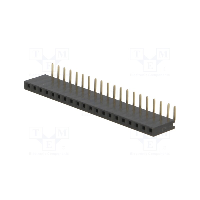 10 pcs : DS1024-1*20R2 - Socket, pin strips, female, PIN: 20, angled 90°, 2.54mm, THT, 1x20