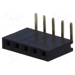 20 pcs : DS1024-1*5R2 - Socket, pin strips, female, PIN: 5, angled 90°, 2.54mm, THT, 1x5
