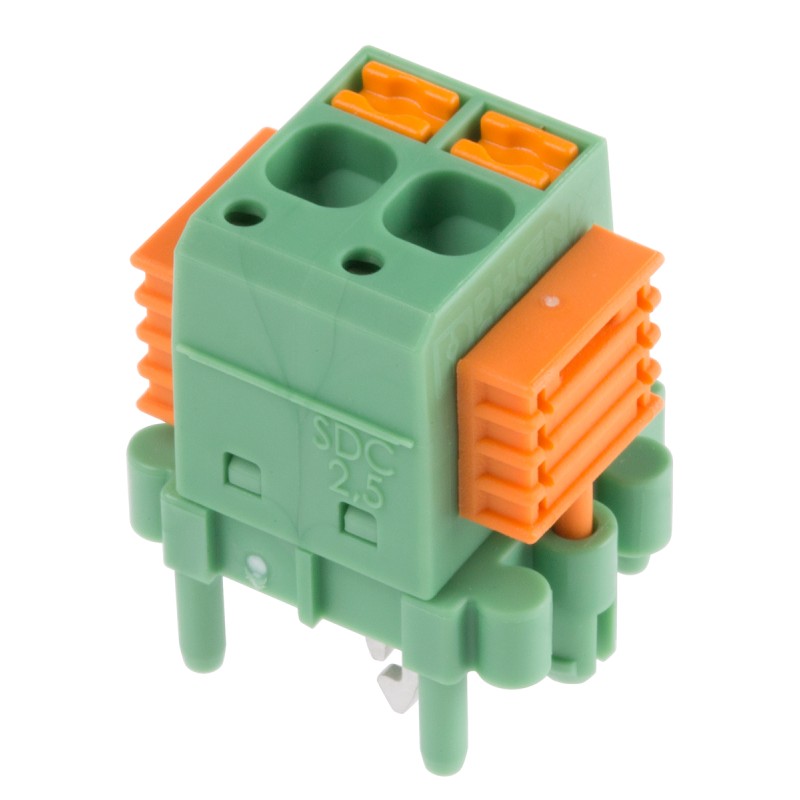 1 pcs - Phoenix Contact SDC 2.5/ 2-PV-5.0-ZB Series PCB Terminal Block, 2-Contact, 5mm Pitch, Through Hole Mount, 1-Row, Screw