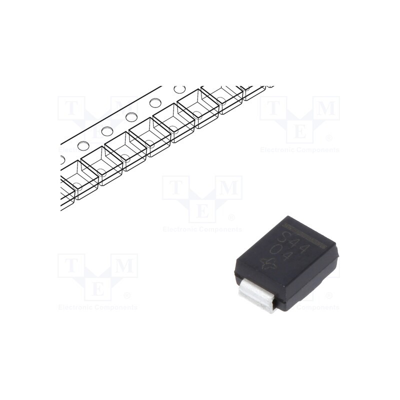 10 pcs : SSB44-E3/52T - Diode: Schottky rectifying, SMD, 40V, 4A, SMB,