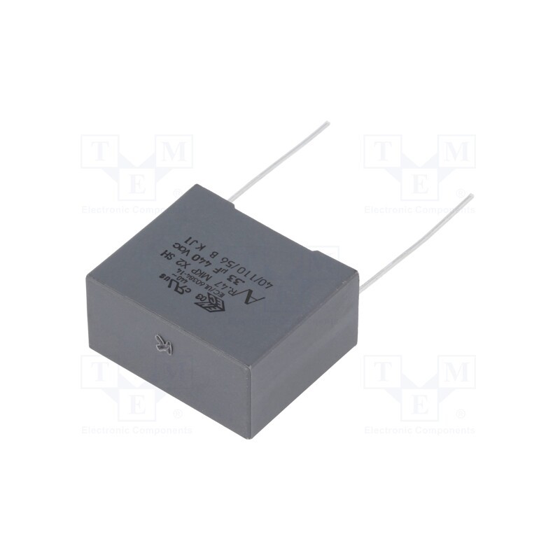 10 pcs : R474N33305001K - Capacitor: polypropylene, 330nF, 26.5x13x22mm, THT, ±10%, 22.5mm