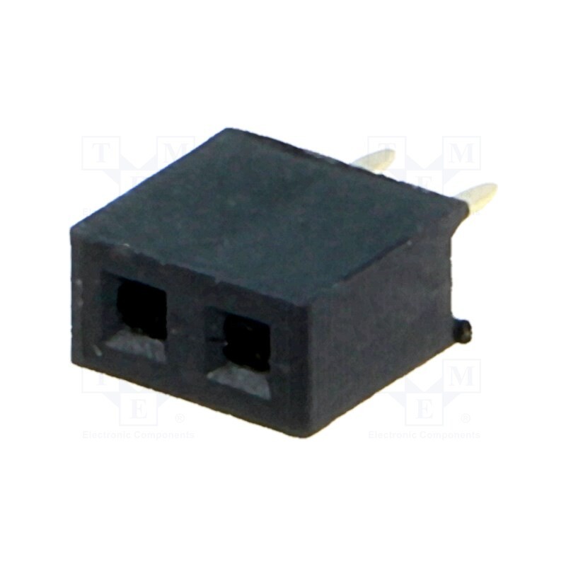 50 pcs : DS1026-01-1*2S8BV - Socket, pin strips, female, PIN: 2, straight, 2mm, THT, 1x2, L2.7mm