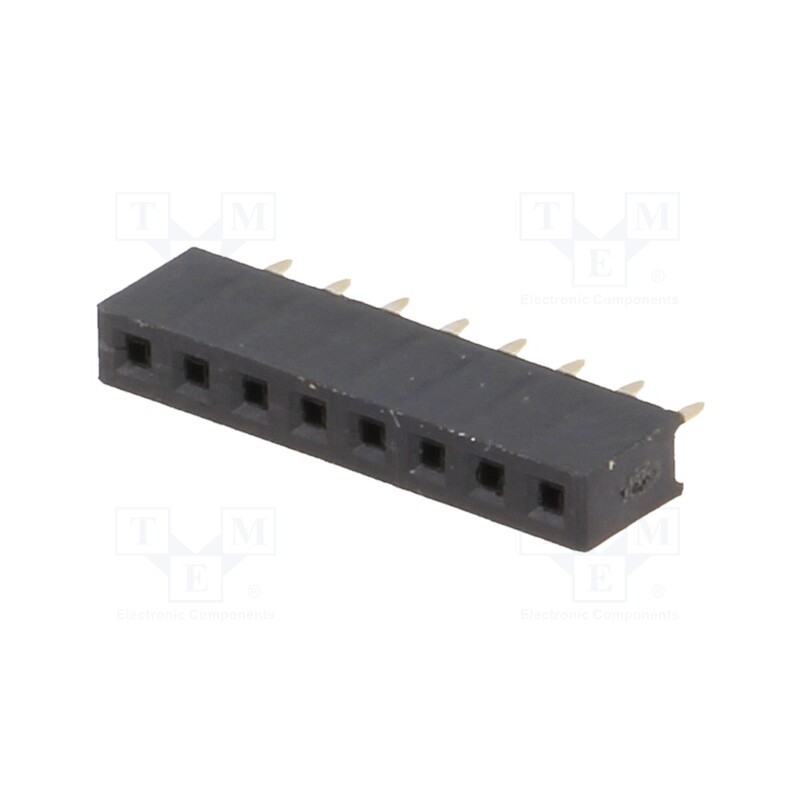 10 pcs : DS1026-01-1*8S8BV - Socket, pin strips, female, PIN: 8, straight, 2mm, THT, 1x8, L2.7mm