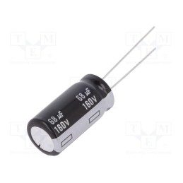 10 pcs : EEUEB2C680 - Capacitor: electrolytic, THT, 68uF, 160VDC, Ø12.5x25mm, Pitch: 5mm