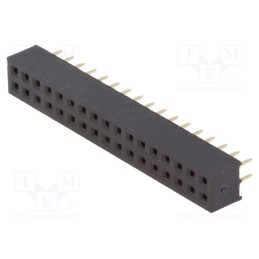 10 pcs : DS1026-05-2*17S8BV - Socket, pin strips, female, PIN: 34, straight, 2mm, THT, 2x17, L2.7mm