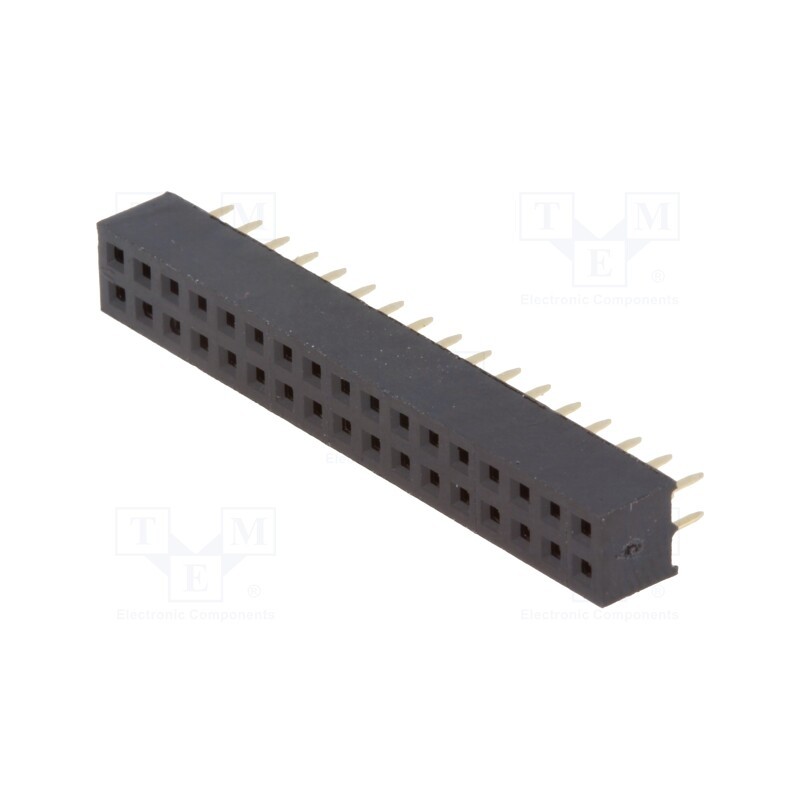 10 pcs : DS1026-05-2*17S8BV - Socket, pin strips, female, PIN: 34, straight, 2mm, THT, 2x17, L2.7mm