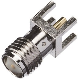 1 pcs - Yuetsu, jack PCB Mount SMA Connector, Solder Termination, Straight Body