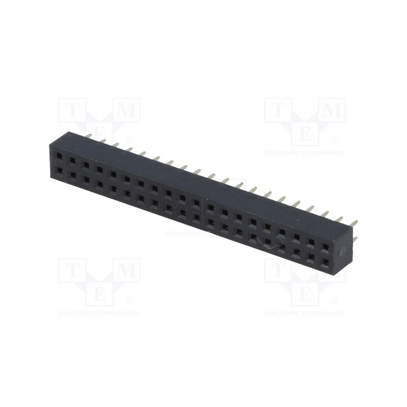 10 pcs : DS1026-05-2*20S8BV - Socket, pin strips, female, PIN: 40, straight, 2mm, THT, 2x20