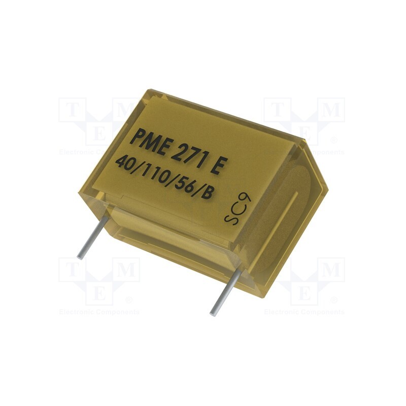 10 pcs : PME271E510MR30 - Capacitor: paper, X1, 10nF, 300VAC, Pitch: 15.2mm, ±20%, THT, PME271E
