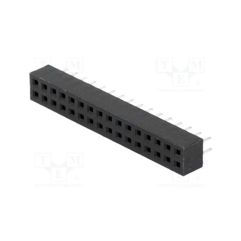 10 pcs : DS1026-05-2X16S8BV - Socket, pin strips, female, PIN: 32, straight, 2mm, THT, 2x16, L2.7mm