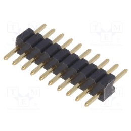 20 pcs : DS1031-01-1*10P8BV31-3A - Pin header, pin strips, male, PIN: 10, straight, 1.27mm, THT, 1x10
