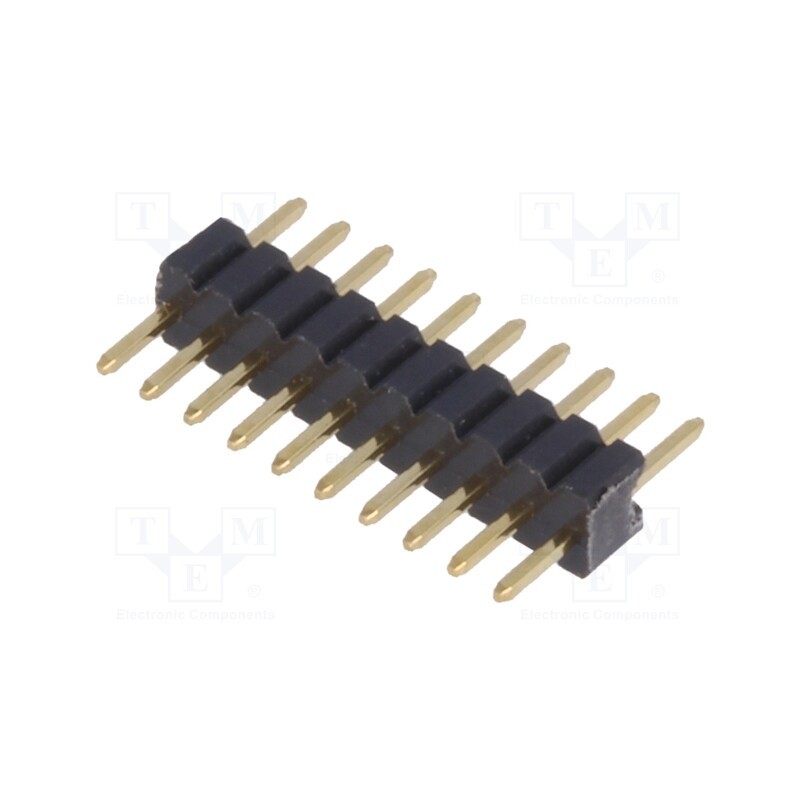 20 pcs : DS1031-01-1*10P8BV31-3A - Pin header, pin strips, male, PIN: 10, straight, 1.27mm, THT, 1x10