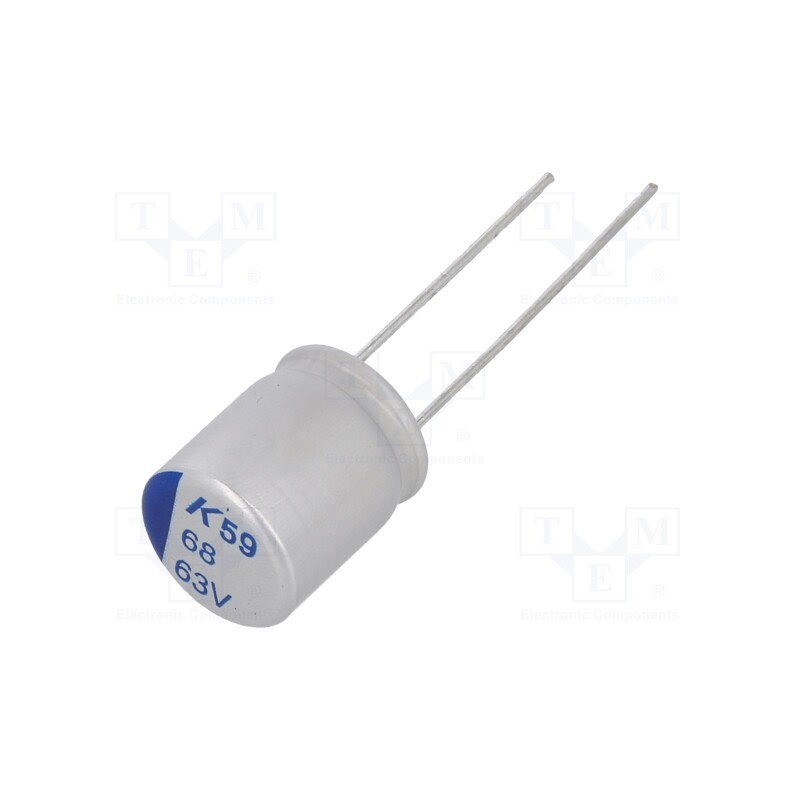 10 pcs : A759MS686M1JAAE047 - Capacitor: polymer, low ESR, 68uF, 63VDC, ESR: 47mΩ, THT, ±20%, 2000h