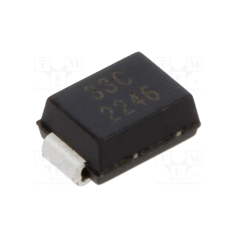 20 pcs : P6SMB33CA - Diode: TVS, 0.6kW, 33V, 13.3A, bidirectional, SMB,