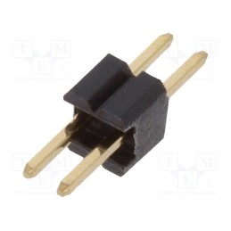 50 pcs : DS1031-01-1*2P8BV3-1 - Pin header, pin strips, male, PIN: 2, straight, 1.27mm, THT, 1x2