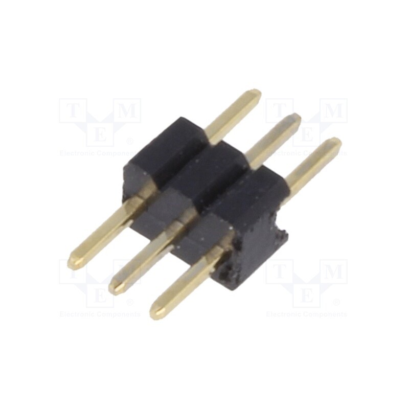 20 pcs : DS1031-01-1*3P8BV3-1 - Pin header, pin strips, male, PIN: 3, straight, 1.27mm, THT, 1x3