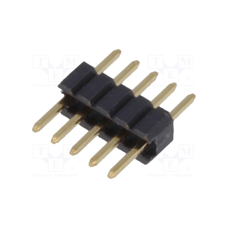 20 pcs : DS1031-01-1*5P8BV31-3A - Pin header, pin strips, male, PIN: 5, straight, 1.27mm, THT, 1x5
