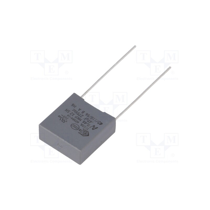 20 pcs : R46KI347040P3M - Capacitor: polypropylene, 470nF, 18x7.5x18.5mm, THT, ±20%, 15mm