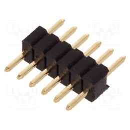 20 pcs : DS1031-01-1*6P8BV31-3A - Pin header, pin strips, male, PIN: 6, straight, 1.27mm, THT, 1x6