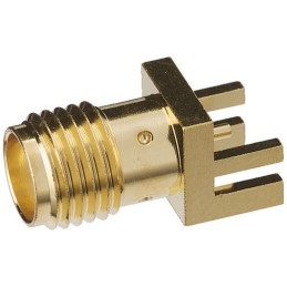1 pcs - Yuetsu, jack Edge Mount SMA Connector, Solder Termination, Straight Body