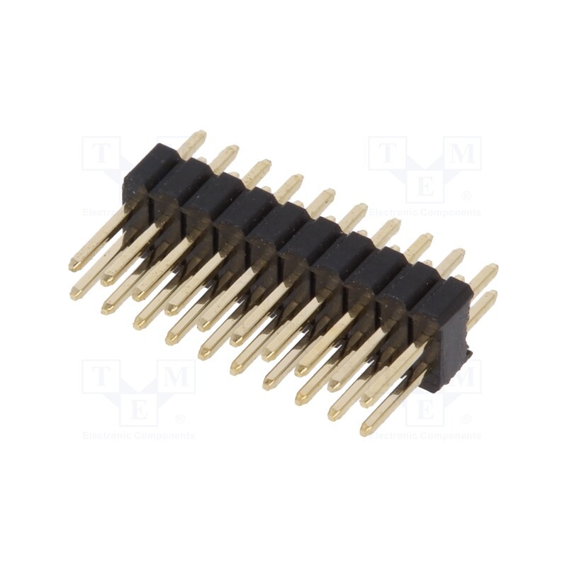 20 pcs : DS1031-06-2*10P8BV41-3A - Pin header, pin strips, male, PIN: 20, straight, 1.27mm, THT, 2x10