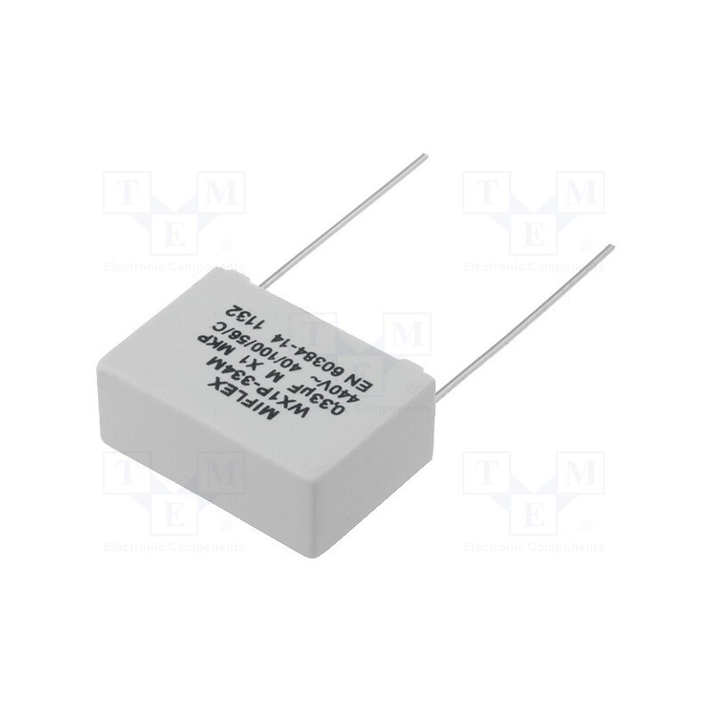 20 pcs : J34EV433MB - Capacitor: polypropylene, 330nF, 26x18x10mm, THT, ±20%, 22.5mm