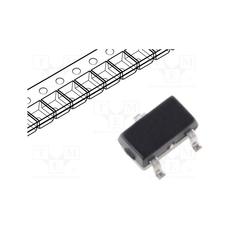 20 pcs : BSS138AKAR - Transistor: N-MOSFET, unipolar, 60V, 0.125A, 360mW, SOT23,TO236AB
