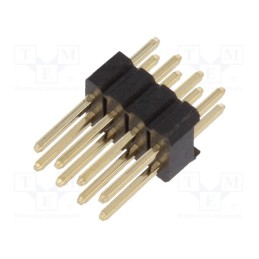 20 pcs : DS1031-06-2*4P8BV41-3A - Pin header, pin strips, male, PIN: 8, straight, 1.27mm, THT, 2x4