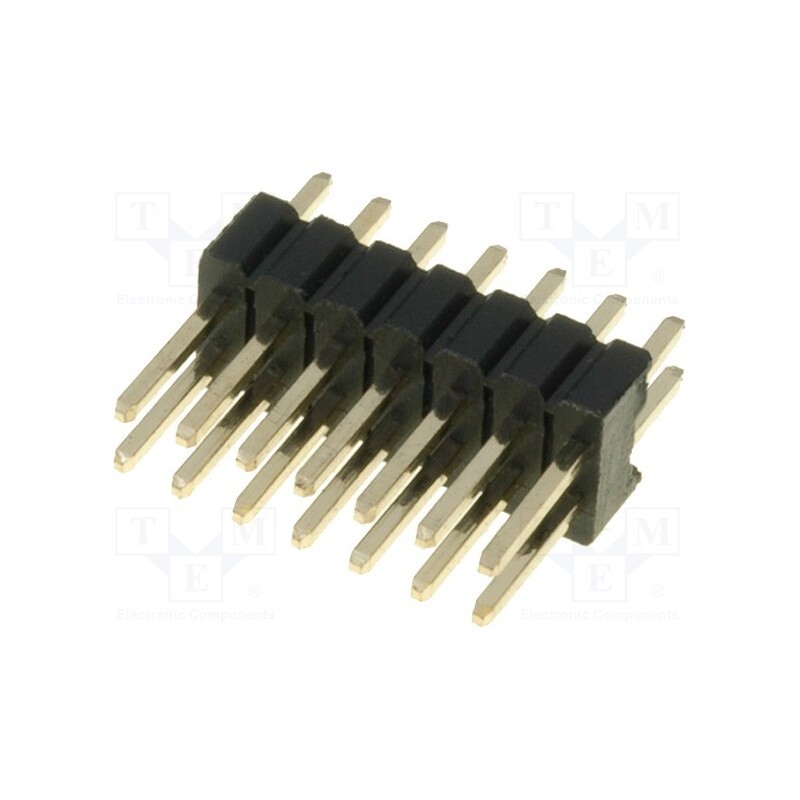 20 pcs : DS1031-06-2*7P8BV41-3A - Pin header, pin strips, male, PIN: 14, straight, 1.27mm, THT, 2x7
