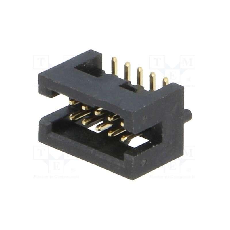 10 pcs : DS1031-14-10S8B - Socket, IDC, male, PIN: 10, straight, SMT, gold flash, 1.27mm