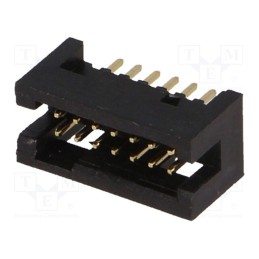 10 pcs : DS1031-15-14V8B - Socket, IDC, male, PIN: 14, straight, THT, gold flash, 1.27mm