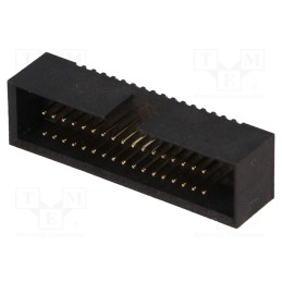 10 pcs : DS1031-16-34V8B - Socket, IDC, male, PIN: 34, straight, THT, gold flash