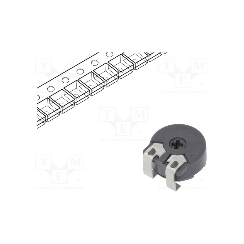 10 pcs : PS10KV50-104A3030 - Potentiometer: mounting, single turn,horizontal, 100kΩ, 150mW