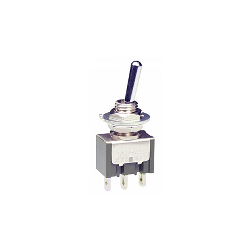1 pcs - NKK Switches Toggle Switch, PCB Mount, On-(On), SPDT, Solder Terminal, 28V ac/dc