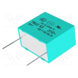 10 pcs : F862BZ564K310ALR0L - Capacitor: polypropylene, 560nF, 18x12x20mm, THT, ±10%, 15mm