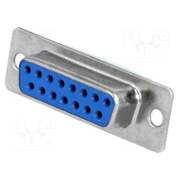 10 pcs : DS1034-15FUNSISS - D-Sub, PIN: 15, socket, female, straight, THT, 5A, 15mΩ