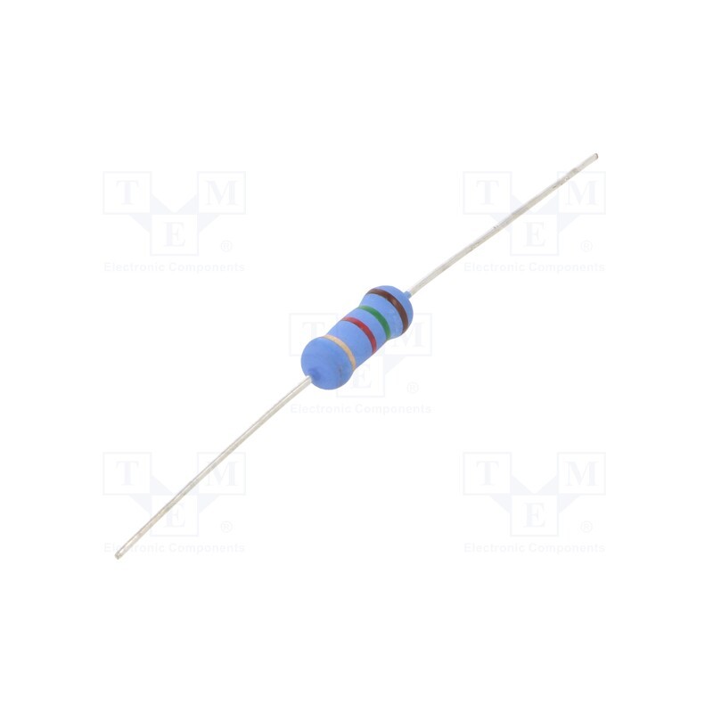 50 pcs : 2-1625890-3 - Resistor: metal oxide, 1.5kΩ, 2W, ±5%, Ø5x12mm, -55÷155°C