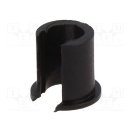 50 pcs : A1300040 - Adapter, thermoplastic, Øshaft: 4mm, black, Shaft: smooth