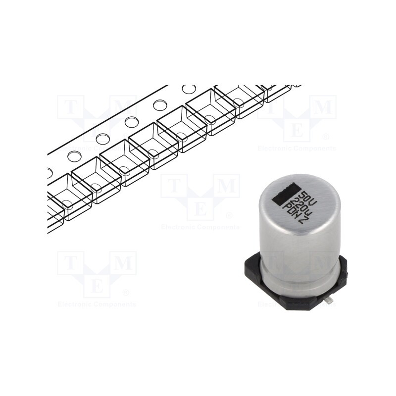 10 pcs : MAL215097102E3 - Capacitor: electrolytic, SMD, 220uF, 50VDC, 10x10x14mm, ±20%