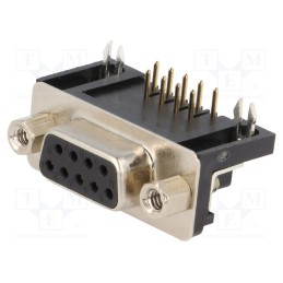 10 pcs : DS1037-01-09FNAKSI74 - D-Sub, PIN: 9, socket, female, angled 90°, THT, UNC 4-40, -55÷105°C