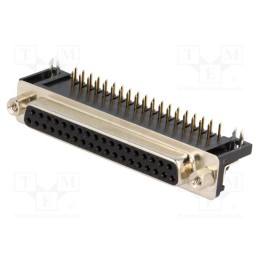 10 pcs : DS1037-01-37FNAKSI74 - D-Sub, PIN: 37, socket, female, angled 90°, THT, UNC 4-40, -55÷105°C