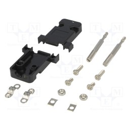 10 pcs : DS1045-09BP1L1-A - Enclosure: for D-Sub connectors, D-Sub 9pin,D-Sub HD 15pin